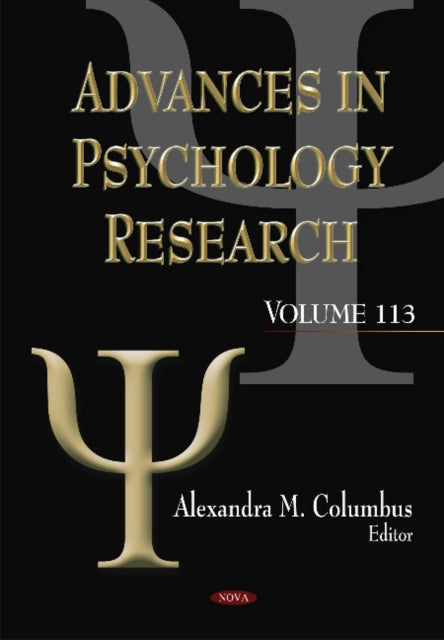 Book cover of: Advances in Psychology Research. By: Alexandra M. Columbus