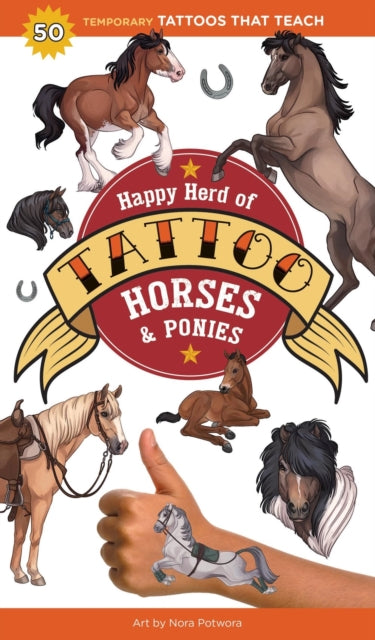 Book cover of: Happy Herd of Tattoo Horses & Ponies. By: Editors of Storey Publishing