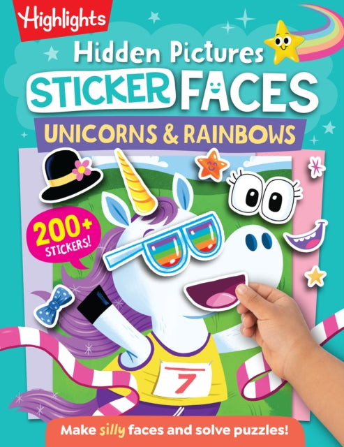 Book cover of: Hidden Pictures Sticker Faces: Unicorns & Rainbows. By: Highlights
