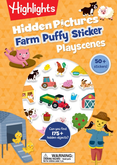Farm Hidden Pictures Puffy Sticker Playscenes 9781639623815 Highlights