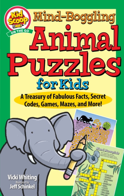 Book cover of: Mind-Boggling Animal Puzzles for Kids. By: Vicki Whiting