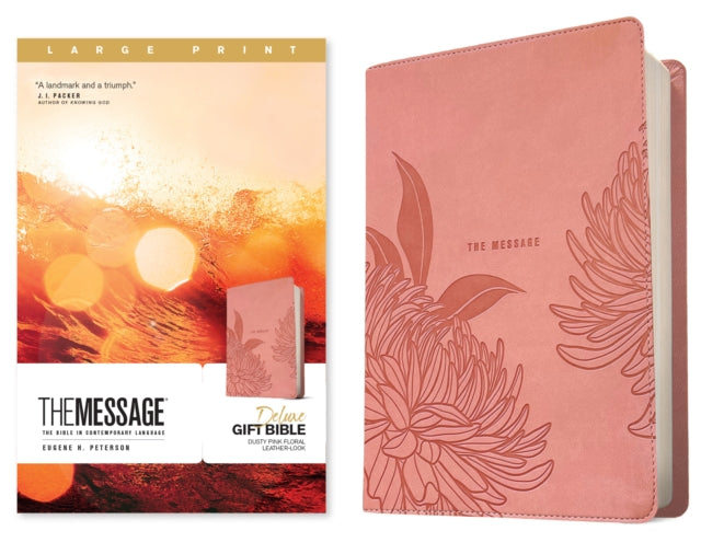Book cover of: Message Deluxe Gift Bible, Large Print, Dusty Pink