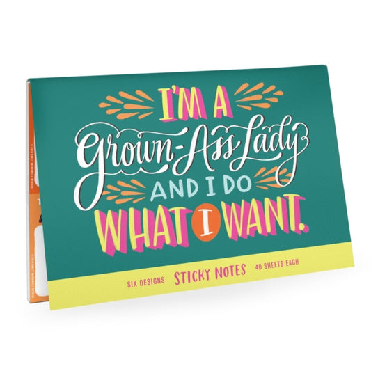 Book cover of: Em & Friends Grown-Ass Lady Sticky Note Packet. By: Emily Mc Dowell