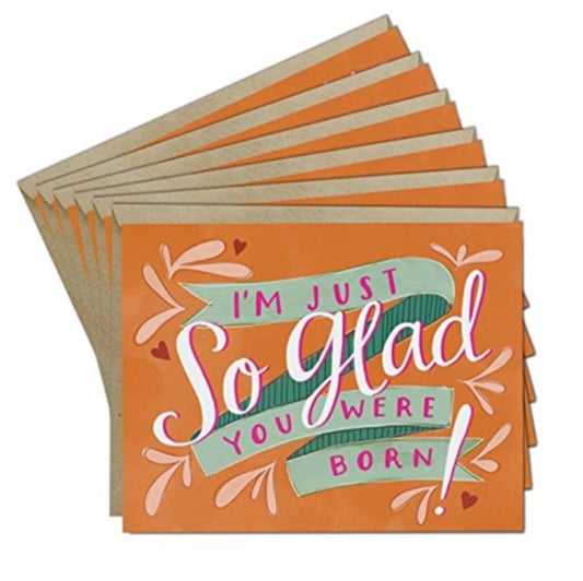 Book cover of: 6-Pack Em & Friends So Glad Birthday Card