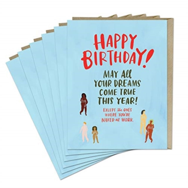 Book cover of: 6-Pack Em & Friends Naked At Work Birthday Card