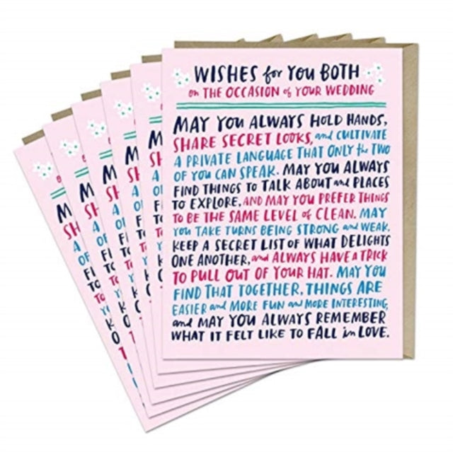 Book cover of: 6-Pack Em & Friends Wishes For Wedding Card