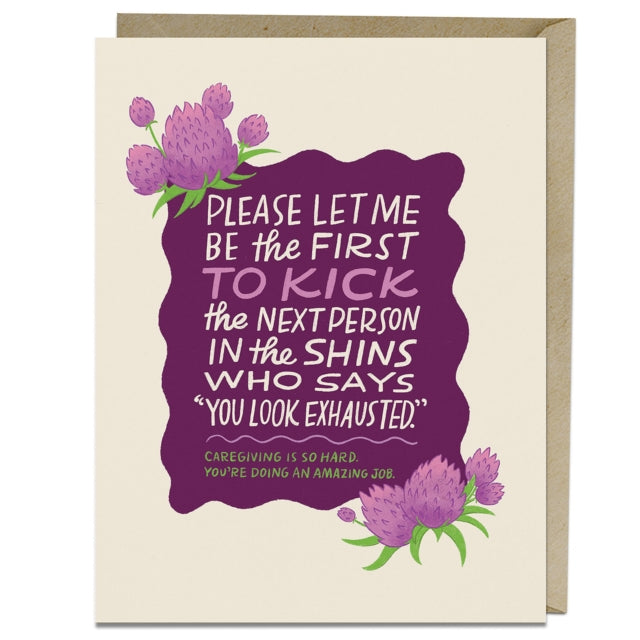 Book cover of: 6-Pack Em & Friends Caregiving is Hard Greeting Card