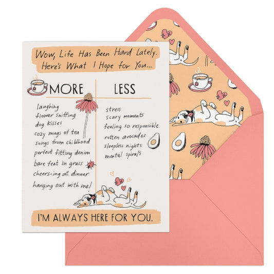 Book cover of: 6-Pack Em & Friends Julia Rothman Empathy More/Less Greeting Cards