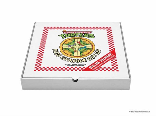 Book cover of: Teenage Mutant Ninja Turtles Pizza Cookbook Gift Set. By: Peggy Paul Casella