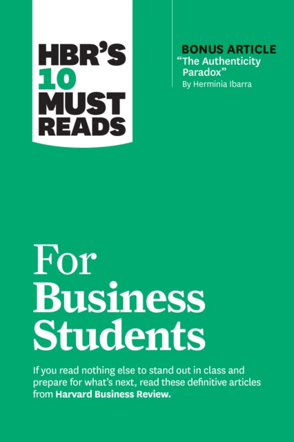 Book cover of: HBR's 10 Must Reads for Business Students. By: Harvard Business Review
