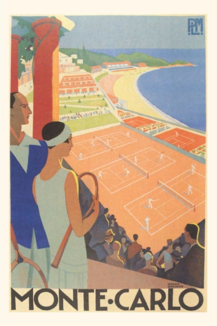 Book cover of: Vintage Journal Badminton Court, Monte Carlo Travel Poster. By: Found Image Press