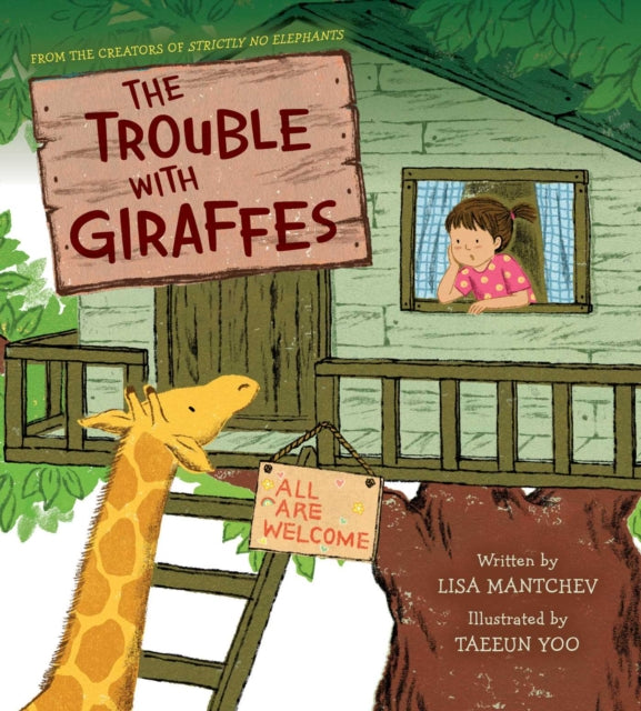 Book cover of: Trouble with Giraffes. By: Lisa Mantchev