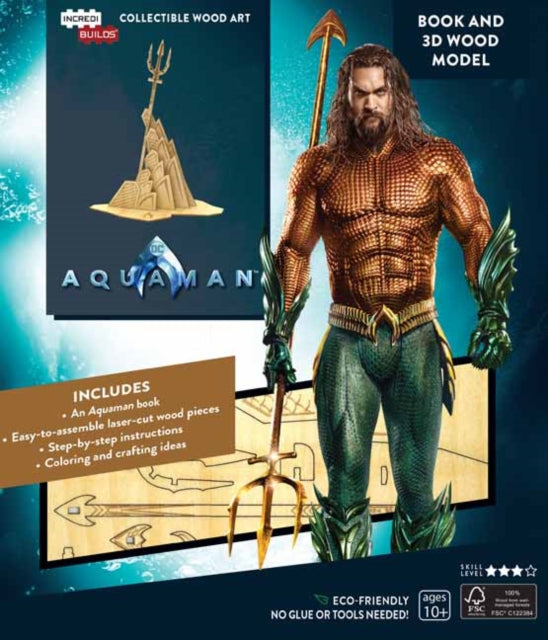 Book cover of: IncrediBuilds: Aquaman Book and 3D Wood Model