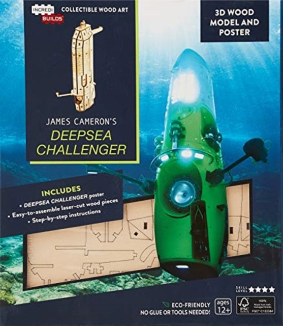 Book cover of: Incredibuilds: James Cameron's Deepsea Challenger 3D Wood Model and Poster