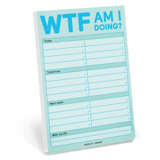 Book cover of: Knock Knock WTF Am I Doing? Pad (Pastel Edition)