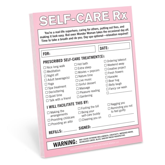 Book cover of: Knock Knock Self-Care Rx Nifty Note