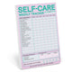 Book cover of: Knock Knock Self-Care Weekly Tracker Pad (Pastel Version). By: Knock Knock Knock