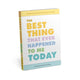 Book cover of: Knock Knock The Best Thing That Ever Happened to Me Today Gratitude Journal
