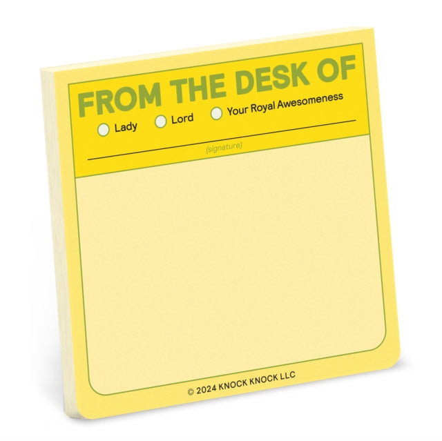 Book cover of: Knock Knock From the Desk Of Sticky Note