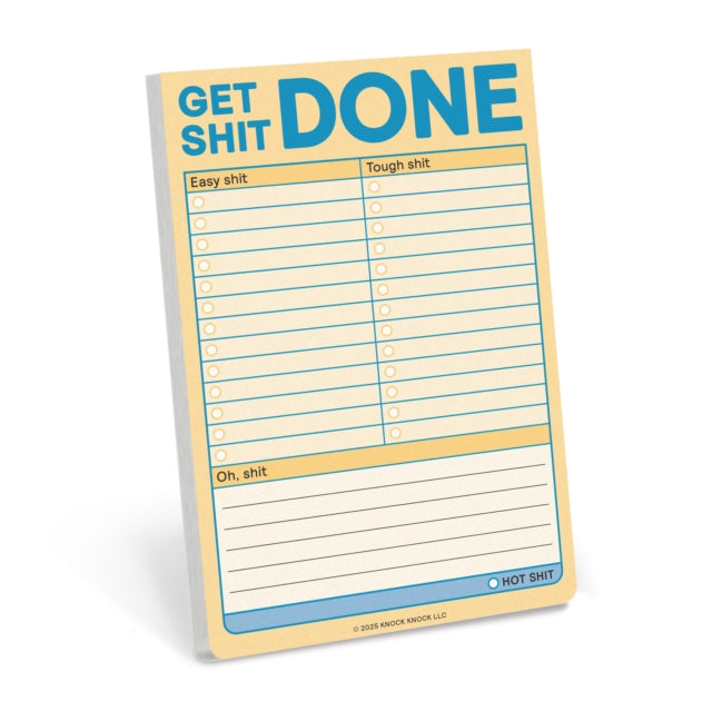 Book cover of: Knock Knock Get Shit Done Great Big Stickies (Pastel Version)
