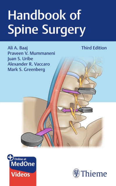 Book cover of: Handbook of Spine Surgery. By: Ali A. Baaj