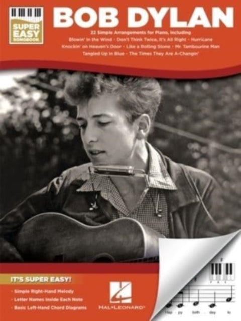 Book cover of: Bob Dylan - Super Easy Songbook. By: Bob Dylan