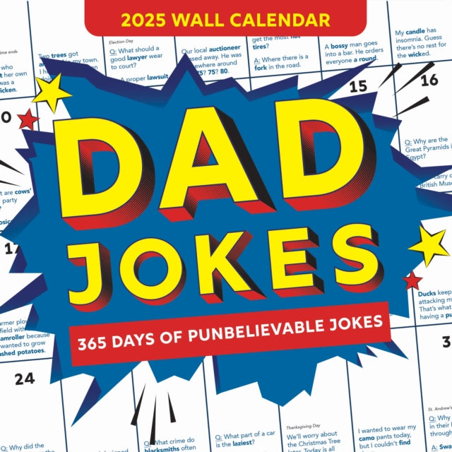 Book cover of: 2025 Dad Jokes Wall Calendar