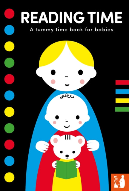 Reading Time, A high-contrast fold-out tummy time book with first words for babies 9781739774868 Mama Makes Mama Makes Books