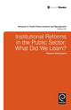 Book cover of: Institutional Reforms in the Public Sector