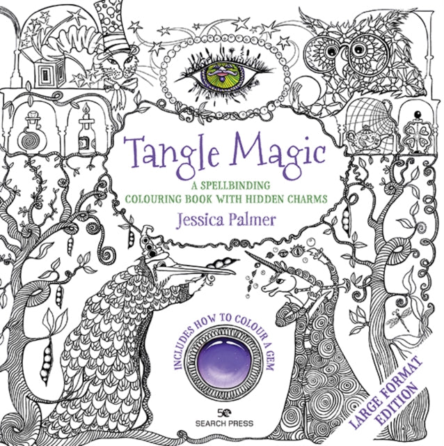 Book cover of: Tangle Magic (large format edition). By: Jessica Palmer