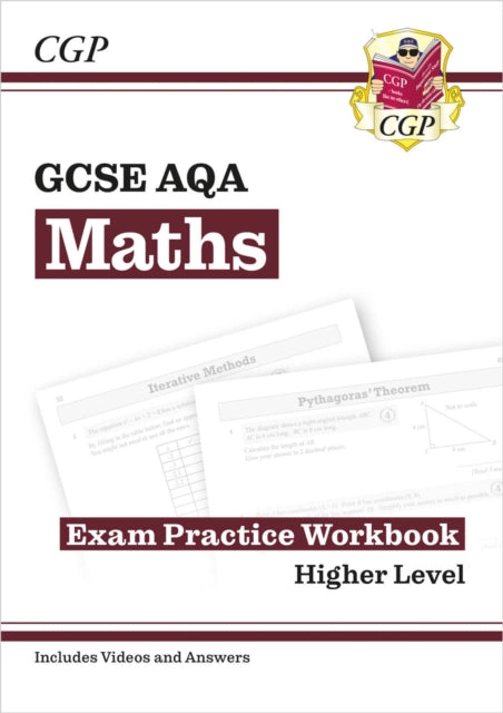 Book cover of: GCSE Maths AQA Exam Practice Workbook: Higher - includes Video Solutions and Answers
