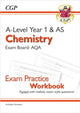 Book cover of: A-Level Chemistry: AQA Year 1 & AS Exam Practice Workbook - includes Answers