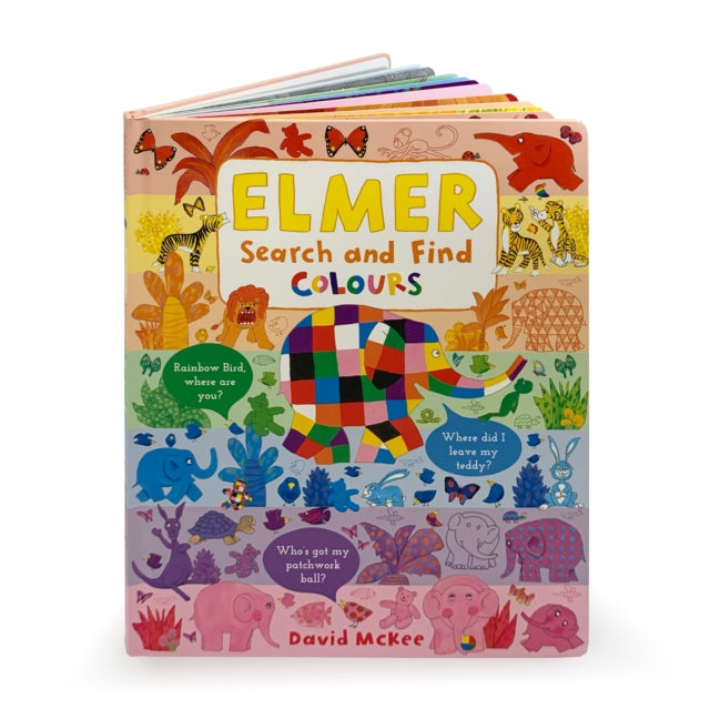 Book cover of: Elmer Search and Find Colours. By: David McKee