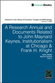 Book cover of: Research Annual and Documents Related to John Maynard Keynes, Institutionalism at Chicago & Frank H. Knight. By: Jeff E. Biddle