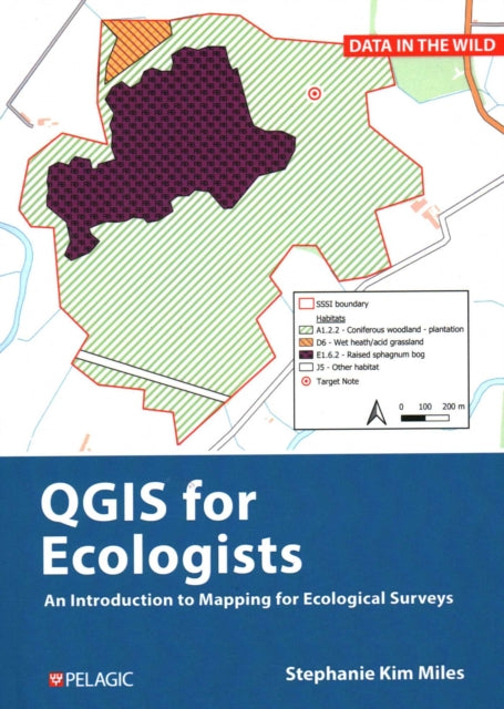Book cover of: QGIS for Ecologists. By: Stephanie Miles