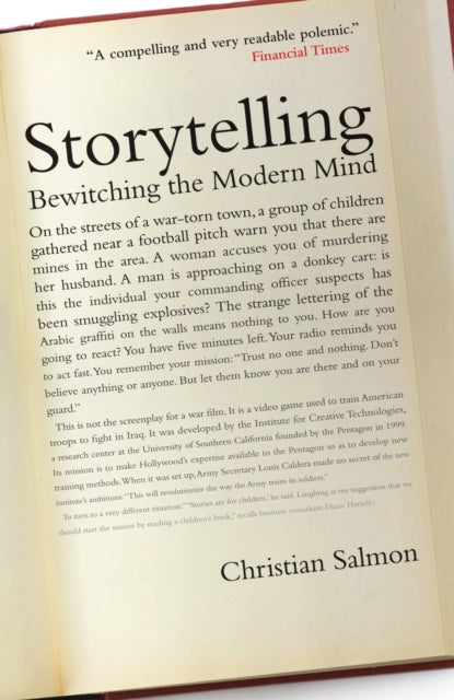 Book cover of: Storytelling. By: Christian Salmon