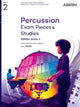 Book cover of: Percussion Exam Pieces & Studies, ABRSM Grade 2