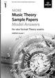 Book cover of: More Music Theory Sample Papers Model Answers, ABRSM Grade 1