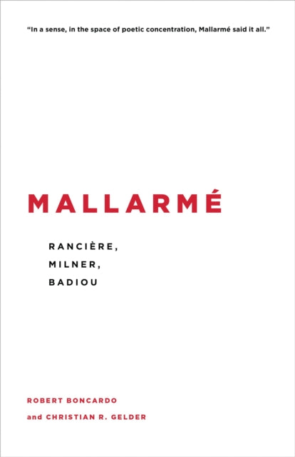 Book cover of: Mallarme. By: Christian R. Gelder