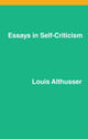 Book cover of: Essays on Self-Criticism. By: Louis Althusser