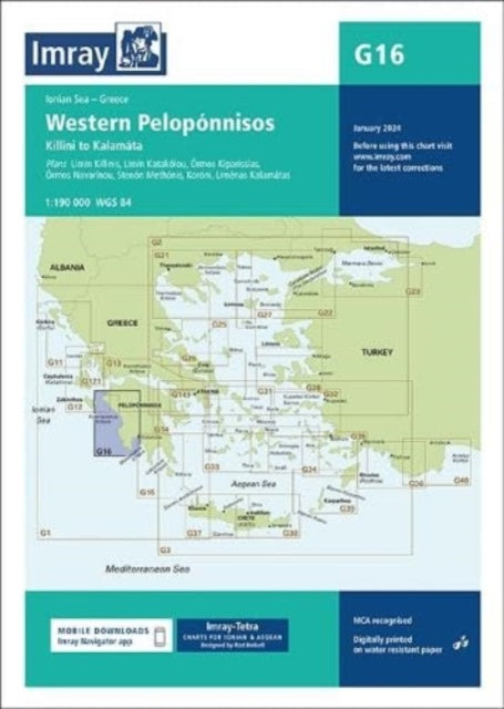 Book cover of: Imray Chart G16