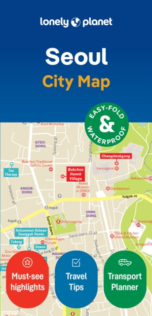 Book cover of: Lonely Planet Seoul City Map. By: Lonely Planet