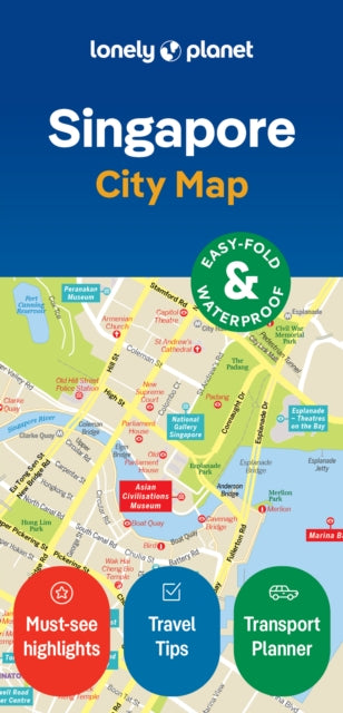 Book cover of: Lonely Planet Singapore City Map. By: Lonely Planet