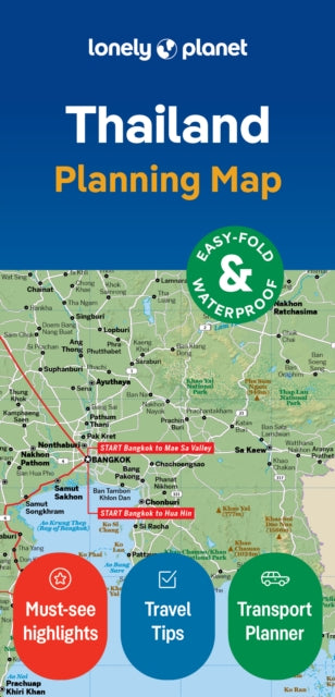 Book cover of: Lonely Planet Thailand Planning Map. By: Lonely Planet