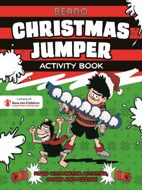 Book cover of: Beano Christmas Jumper Activity Book. By: Beano Studios Limited (author)