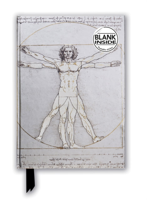Book cover of: Leonardo da Vinci: Vitruvian Man (Foiled Blank Journal). By: Flame Tree Studio