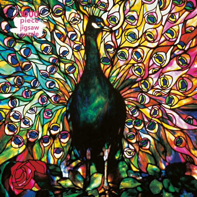 Book cover of: Adult Jigsaw Puzzle Louis Comfort Tiffany: Displaying Peacock. By: Tree Flame