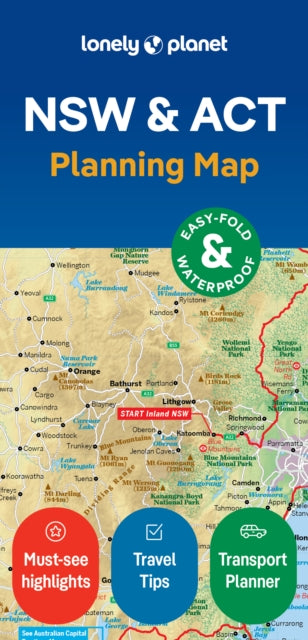 Book cover of: Lonely Planet New South Wales & ACT Planning Map. By: Lonely Planet
