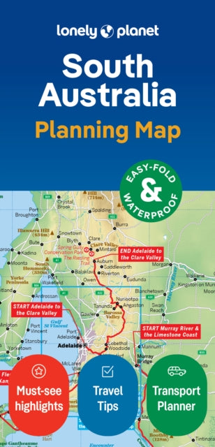 Book cover of: Lonely Planet South Australia Planning Map. By: Lonely Planet
