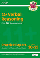 Book cover of: 11+ GL Verbal Reasoning Practice Papers: Ages 10-11 - Pack 2 (with Parents' Guide & Online Ed)